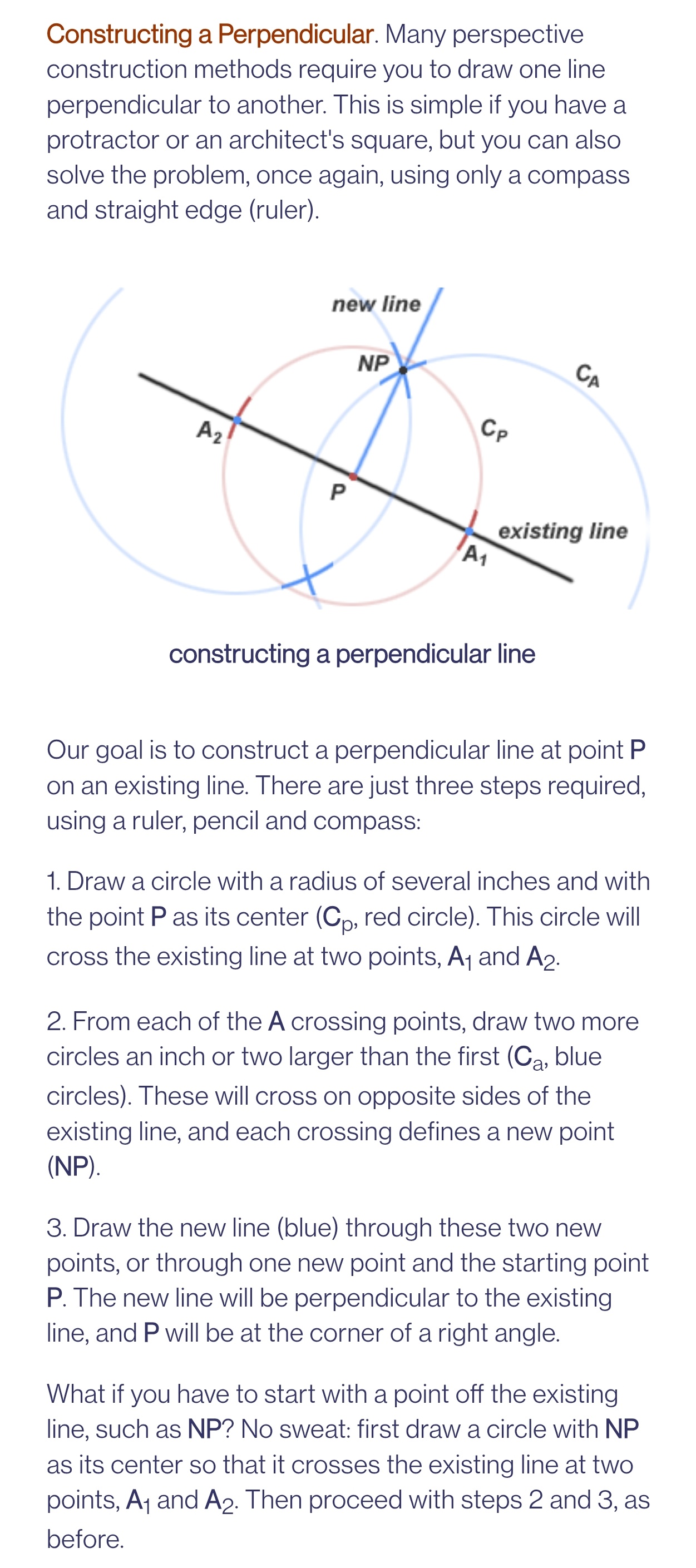 Constructing a Perpendicular